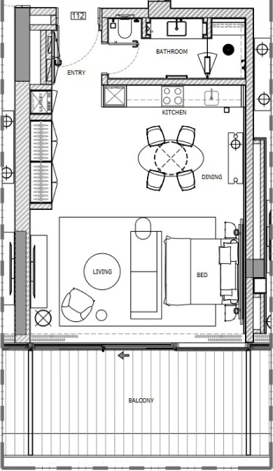 1, 2 & 3 Bedroom Amir Apartments Floor Plan